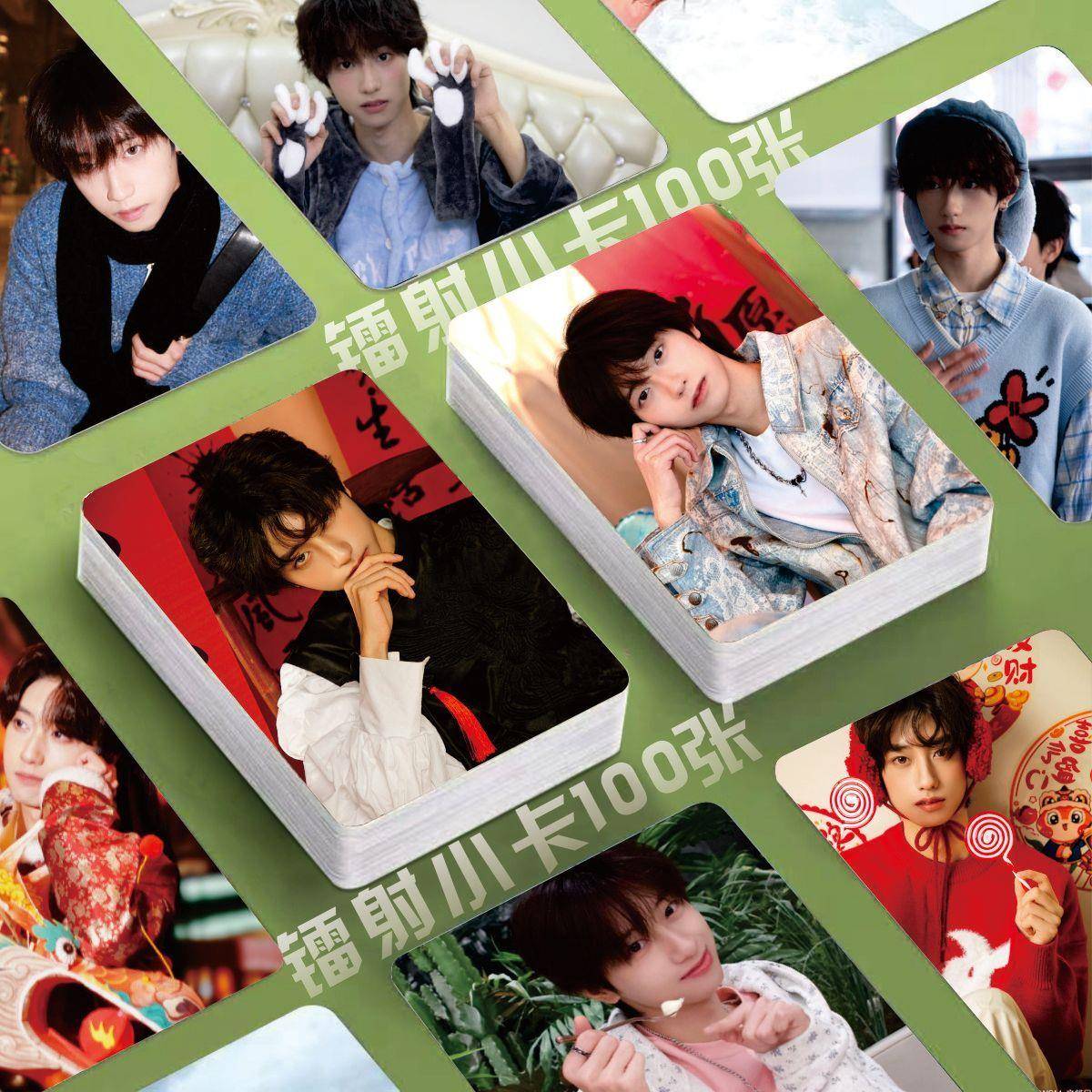 文舒民周边小卡100张明星写真照片少年行3寸圆角lomo卡片明信片