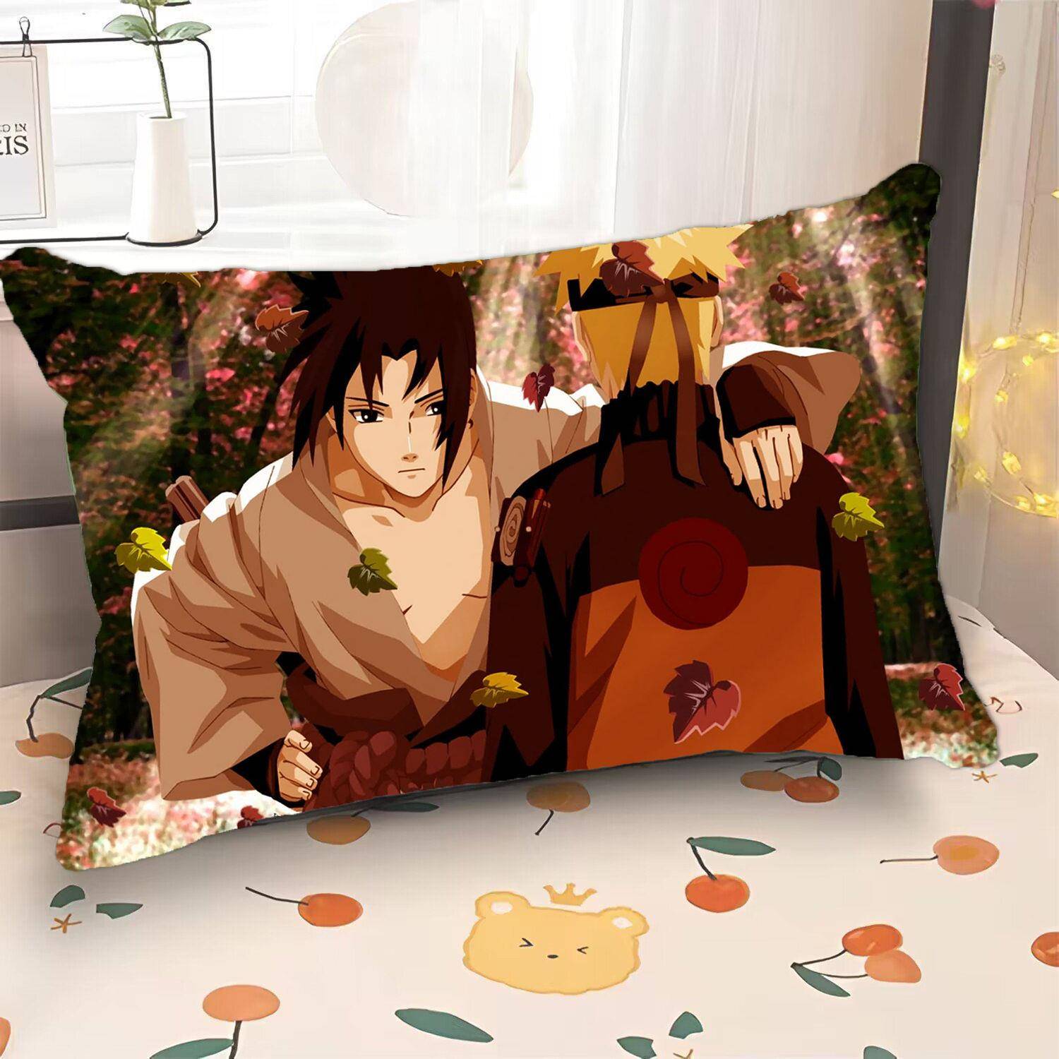 火影忍者动漫抱枕办公室午睡长方形枕头家居装饰靠垫双面枕靠通用