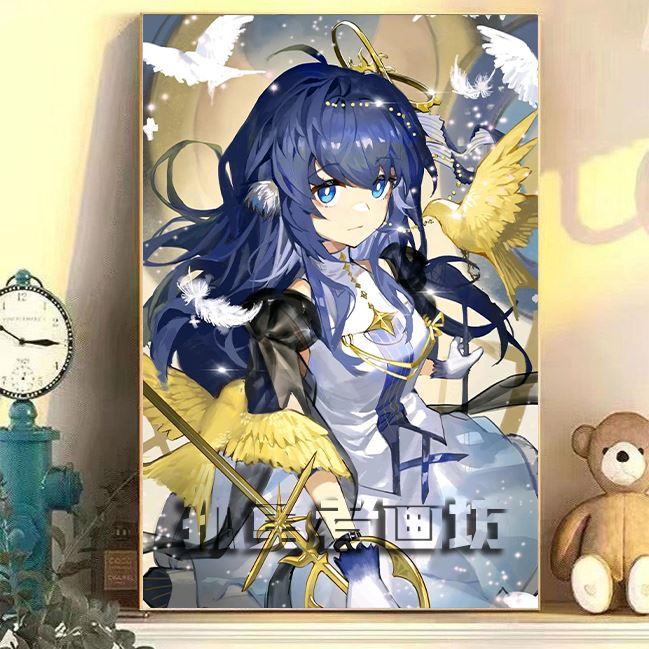 星极数字油画diy手工填色手绘明日方舟送朋友的展示装饰收藏画