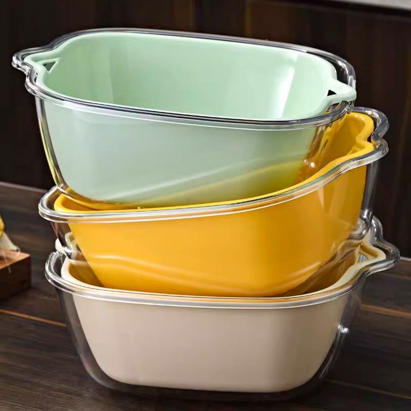 双层塑料洗菜盆沥水篮子厨房神器多功能客厅家用水果盘洗水果菜篮,餐饮具,洗菜盆/沥水篮/漏水筛,淘宝优惠券,粉丝福利购,淘宝优惠卷