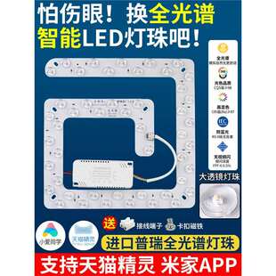 LED进口普瑞芯片全光谱卧室吸顶灯替换芯吸顶灯灯条家用超亮