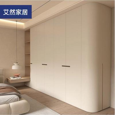 艾然家居全屋衣柜侧面圆后新款2025爆款家用卧室衣帽间实木衣柜