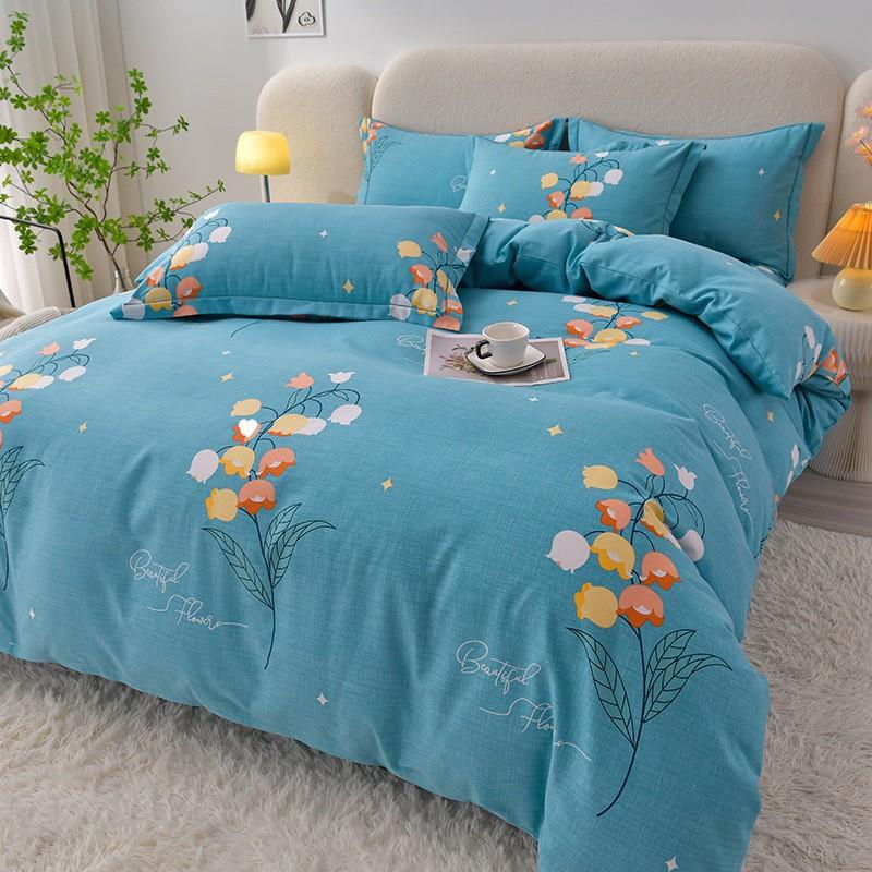 高档纯棉磨毛四件套100全棉加厚60支床单被套被罩床笠款床上用品