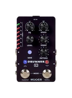 MOOER电吉他单块效果器DRUMMERX2双踩钉鼓机单块FILL段落加花