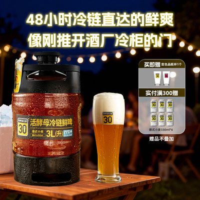 精酿啤酒鲜啤3L桶聚会装