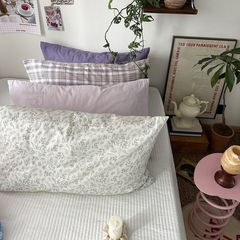 单品搭配纯棉全棉枕套一对装枕芯内胆套枕头皮单个48x74cm枕头套