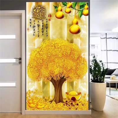 玄关装饰画入户正对门贴纸客厅走廊过道墙画自粘3d立体墙贴墙壁画