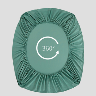 40厚床垫保护套纯棉床罩1.8 全棉床笠灰白蓝绿色28 2.2m