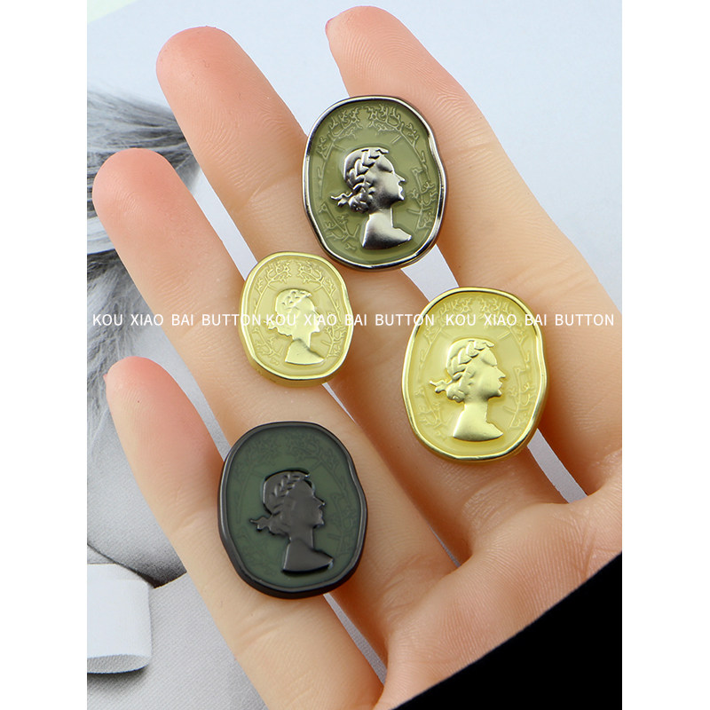 复古风金色扣子金属钮扣西装风衣扣双面呢大衣纽扣外套毛衣扣配件