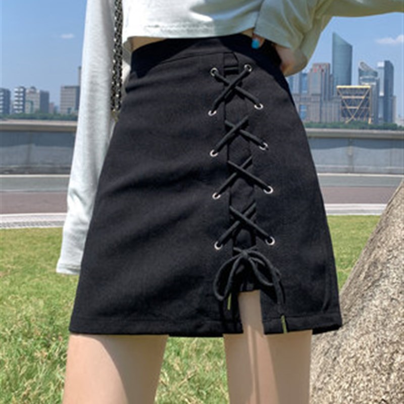 短裙女夏高腰a字显瘦半身裙2021春装新款时尚黑色包臀学生小短裙
