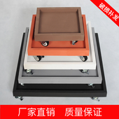 花盆托盘带轮方大口径室内轻便北欧简约接水盆盘底 灰白陶咖黑 包邮