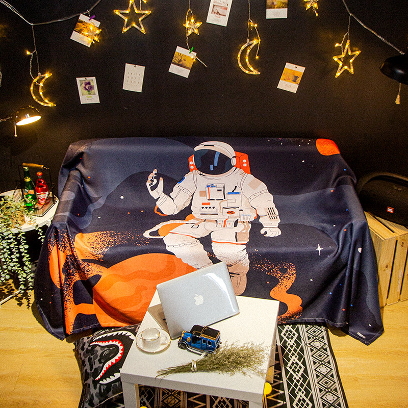 个性创意宇航员沙发巾扶手全盖布可定制尺寸沙发垫防尘耐脏沙发套,居家布艺,挂毯/壁毯,淘宝优惠券,粉丝福利购,淘宝优惠卷