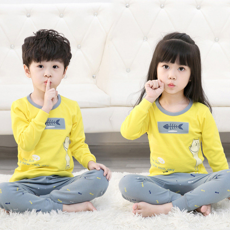 儿童内衣套装纯棉中大童全棉毛衫宝宝保暖睡衣男童装女童秋衣秋裤,童装/婴儿装/亲子装,内衣套装,淘宝优惠券,粉丝福利购,淘宝优惠卷