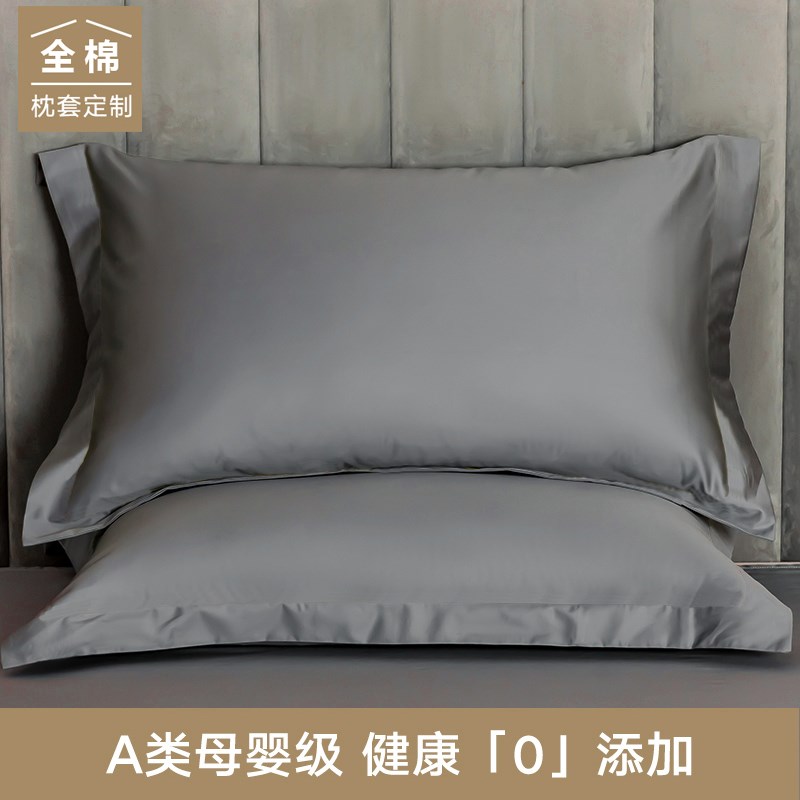 纯棉a类枕套100全棉一对装家用48x74cm单个枕头套2024年新款42x70