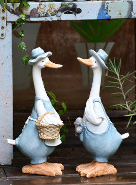 北欧鸭子摆件家居饰品户外花园庭院工艺品创意客厅电视柜玄关摆设