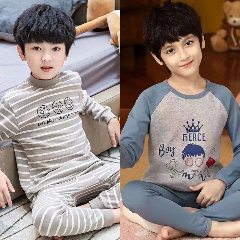男童保暖内衣套装纯棉秋季儿童睡衣中大童秋衣秋裤男孩全棉棉毛衫,童装/婴儿装/亲子装,内衣套装,淘宝优惠券,粉丝福利购,淘宝优惠卷