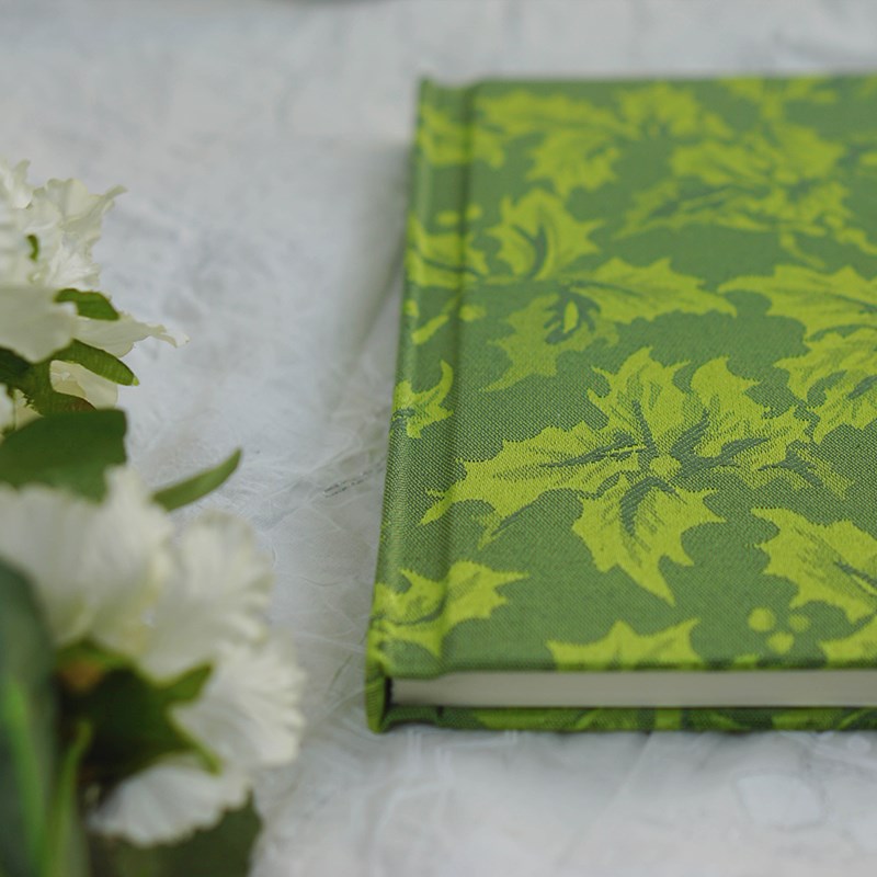 【如茵】独特青柠绿光泽布面 工作笔记本日记本手账本A5手工制作