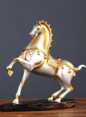 中式古典软装摆件 大唐马工艺品 酒柜博古架办公桌装饰品开业礼品