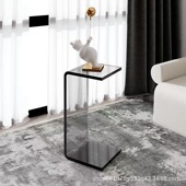 轻奢透明亚克力家用极简奶油风沙发边几小边桌简约客厅飘窗角茶几