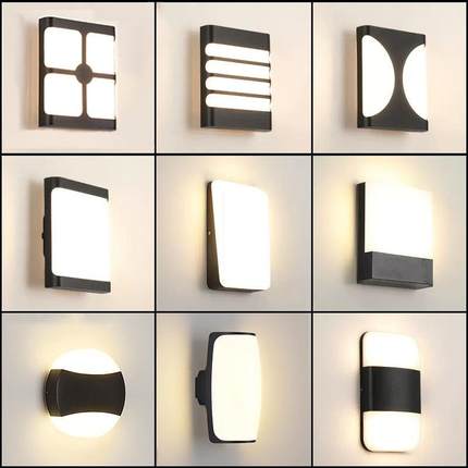 户外壁灯防水别墅室外创意简约庭院led过道楼梯露台酒店阳台壁灯