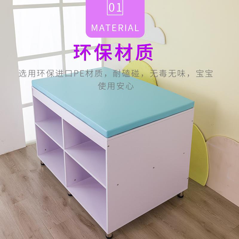 游泳馆婴幼儿抚触台组装式按摩换衣操作台面软包垫按摩床换衣月子