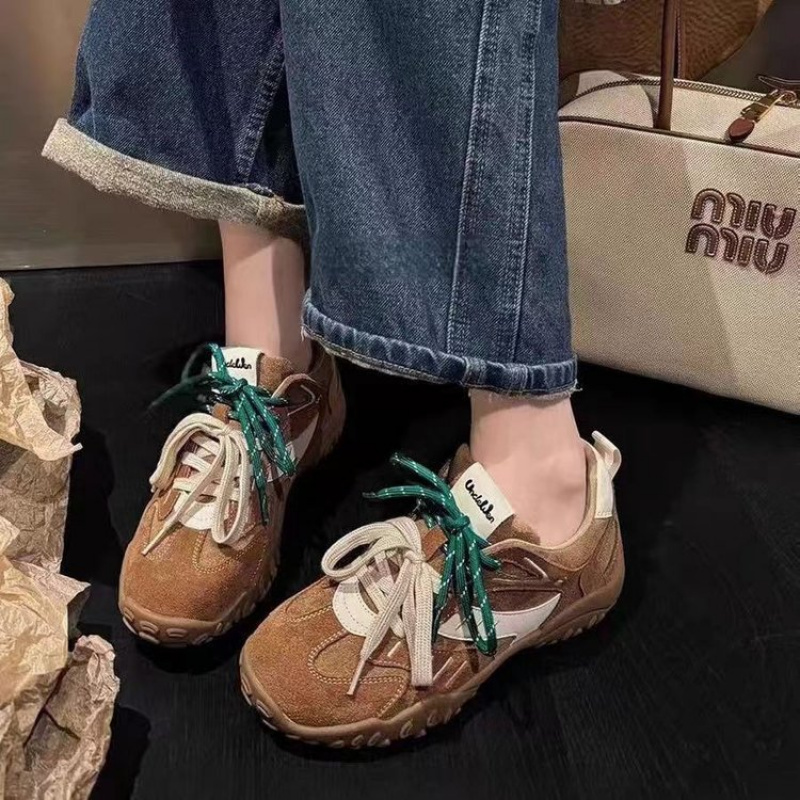 厚底复古德训鞋女2025春季新款5c