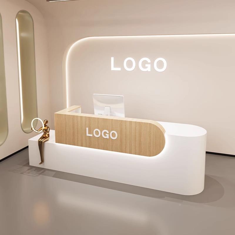 美容院吧台48654135奢咖啡轻厅银台公司烤漆前台酒店接收待台柜台