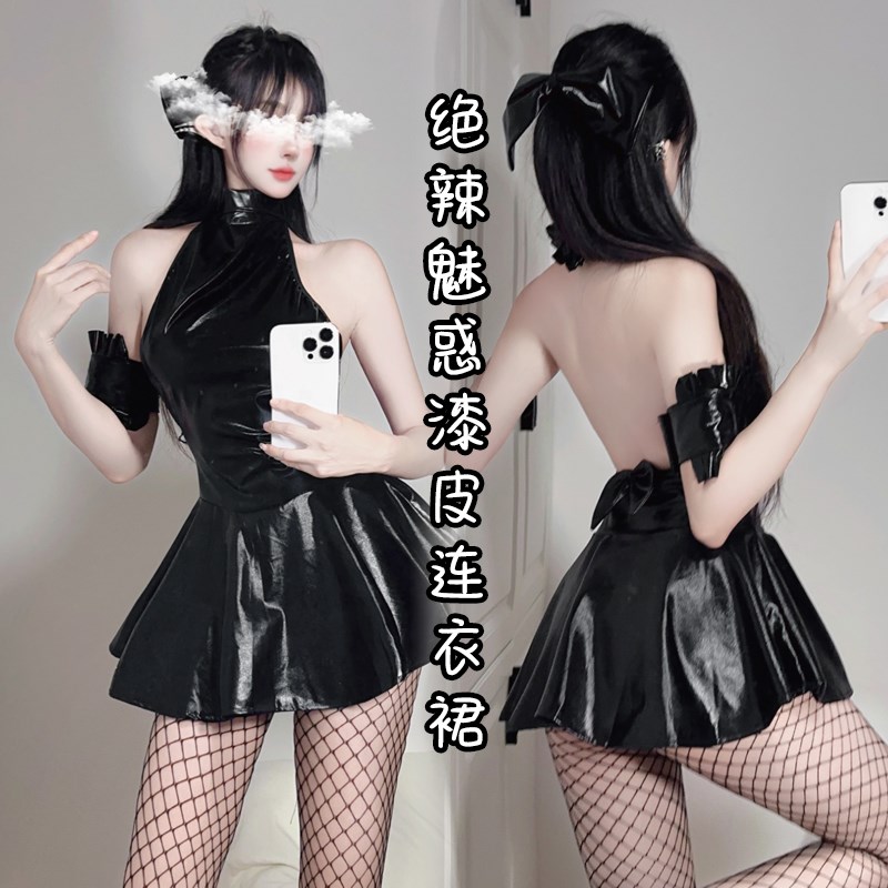兔子制服性感二次元吾王黑cos睡裙