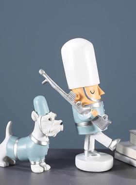 摆件创意装饰客厅胡桃夹子士兵儿童房家居饰品桌面玄关电视柜北欧