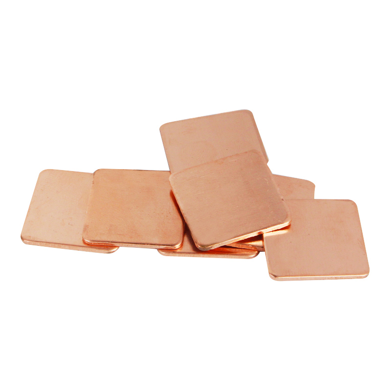 100片装CPU笔记本散热铜片 手机纯紫铜片显卡导热用红铜片diy改装