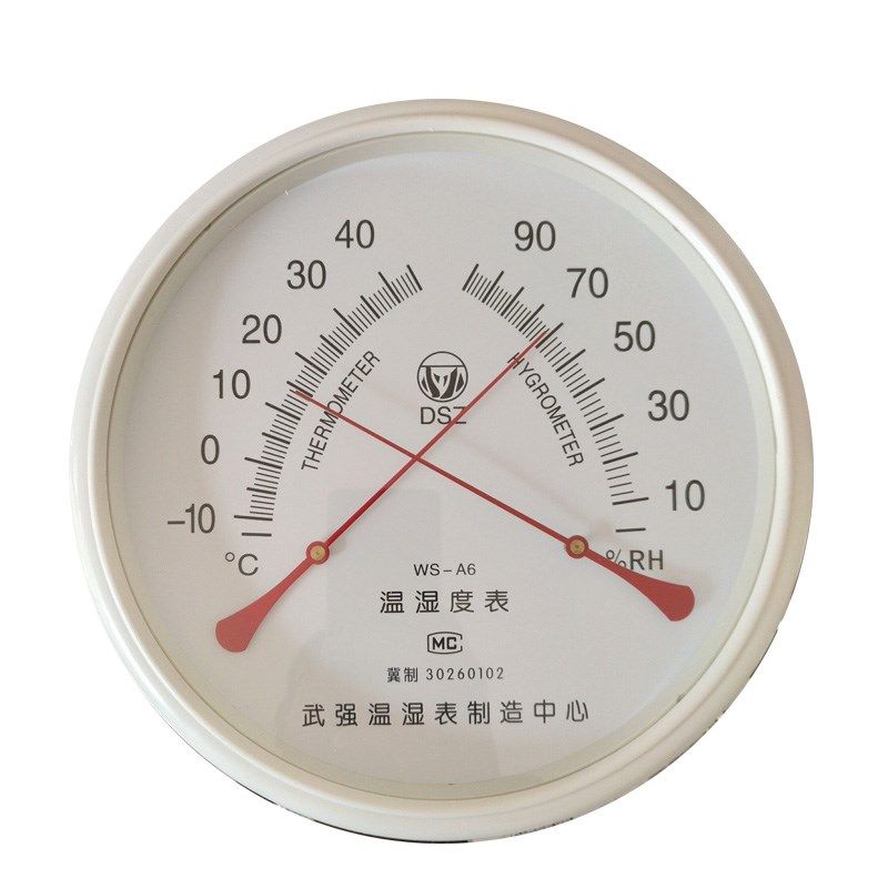 安之栋温湿度计GJWS-A6家用大圆形255mm办公壁挂式指针机械仓库
