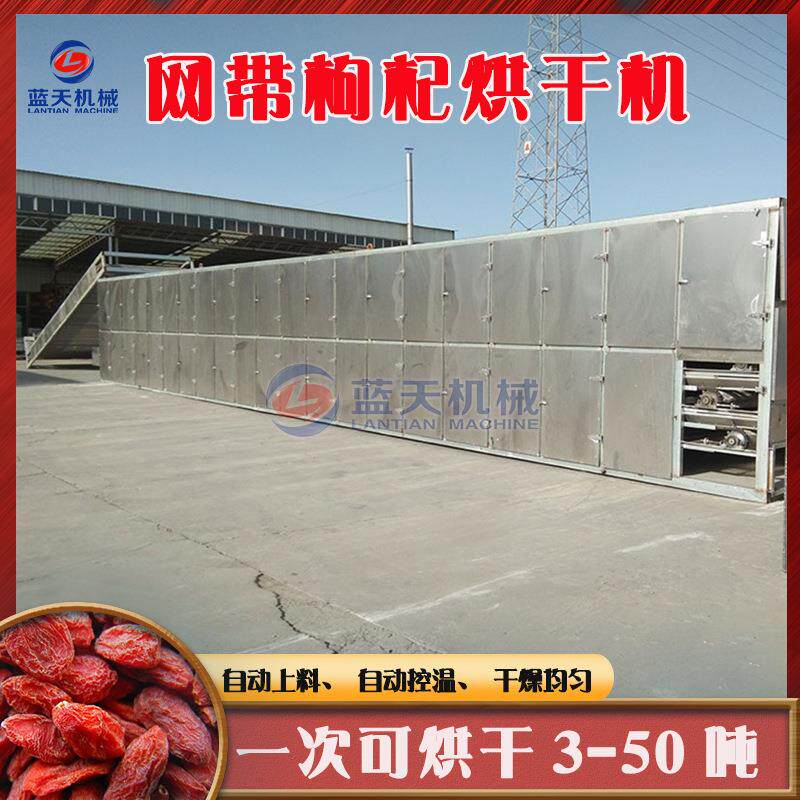 大型枸杞烘干机 网带式黑枸杞红枸杞干燥机 全自动枸杞子烘干设备