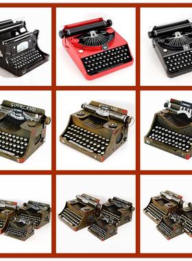 老式仿古打字机铁艺模型 摄影道酒吧店面复古软装装饰摆件