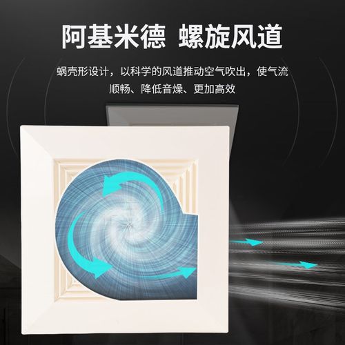 正野天花排气扇60x60石膏板集成吊顶换气扇大功率静音吸顶排风扇