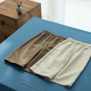 新中式国风童装女童阔腿裤秋款秋天裤子男童白色咖色新款休闲裤子