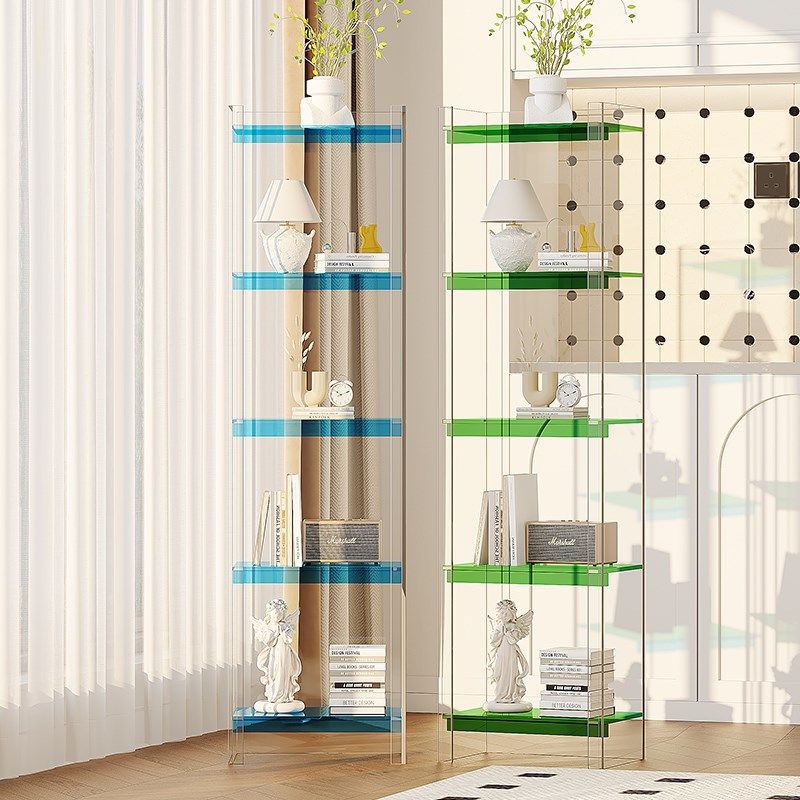 亚克力置物架书架轻奢家用透明书柜子简约落地手办架一体收纳书架,住宅家具,书架,淘宝优惠券,粉丝福利购,淘宝优惠卷