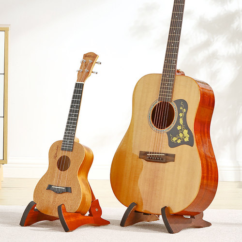 吉他架家用木质吉他架子立式支架地架琴架尤克里里小提琴放置架