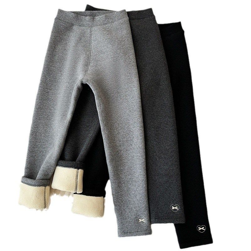 女童加绒加厚裤子冬天外穿女宝超厚打底棉裤小儿童宝宝一体保暖裤