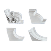 欧式 餐厅客厅二级棚顶吊顶转角天花石膏线角花花棚顶四角石膏雕花