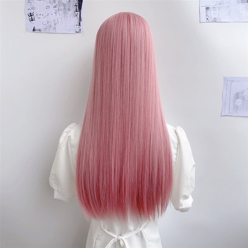 纤韵佳人假发女长发日常校园长直发樱花粉色JK时尚Lolita全头套式,美发护发/假发,日常整顶假发,淘宝优惠券,粉丝福利购,淘宝优惠卷