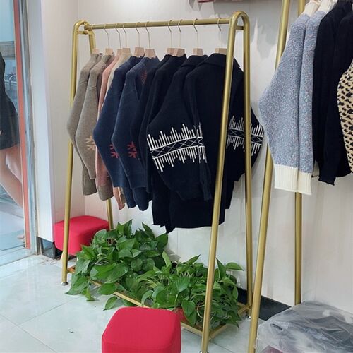金色衣架婚纱店专用展示架影楼工作室落地式旗袍礼服架子女装货架