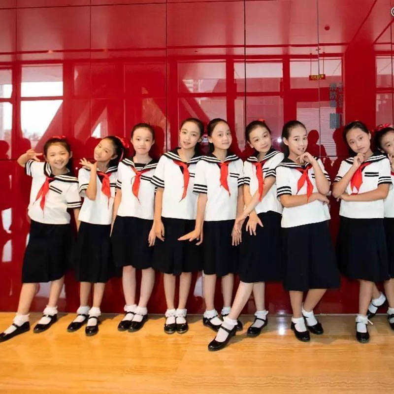定制儿童海军小学生合唱团童诗歌朗诵演出服红星歌让我们荡起双桨