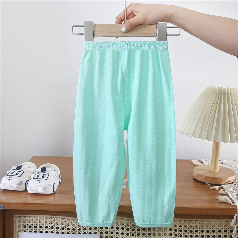宝宝长裤夏季儿童空调裤家居防蚊裤婴儿睡裤纯棉卡通薄款女孩男童
