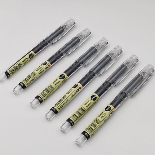 爱好RP305学生用中性笔走珠笔水笔黑色0.5mm全针管直液式签字笔