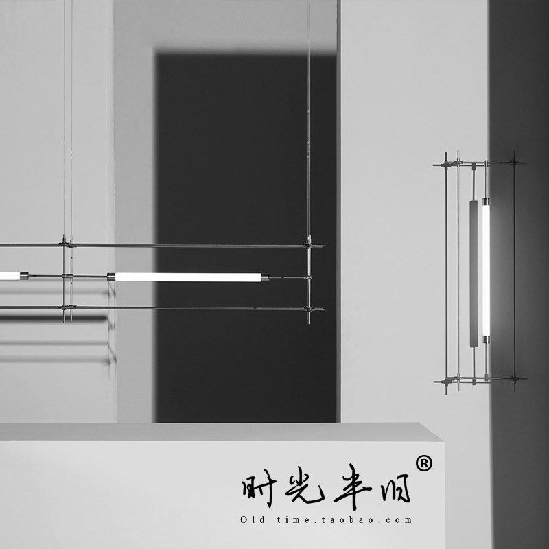 蔡烈超设计师创意艺术餐厅吊灯极简工作室书房收银前台吧台马扎灯