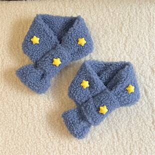 暖呼呼~秋冬宠物保暖围脖无毛德文约克夏比熊围巾猫狗羊羔毛脖套