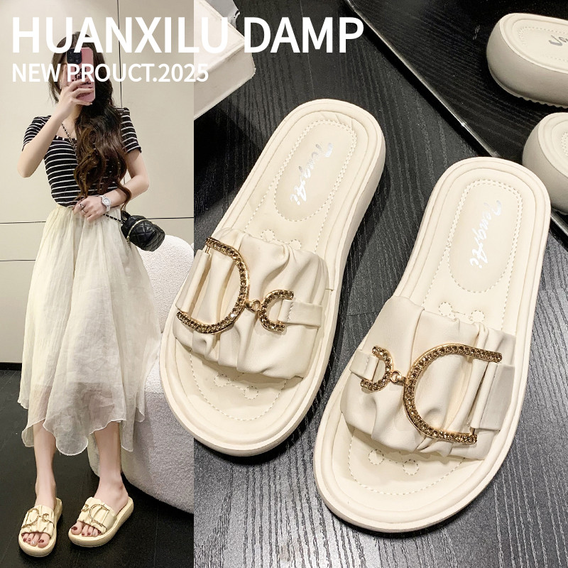 网红仙女厚底沙滩凉拖鞋