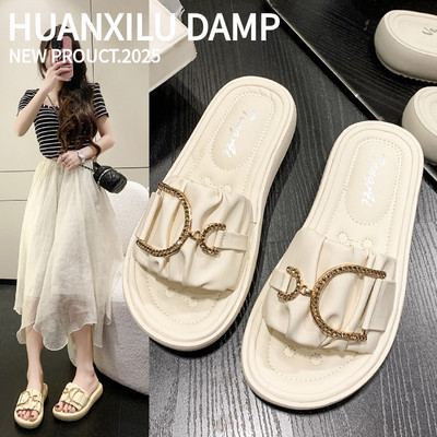 网红仙女厚底沙滩凉拖鞋