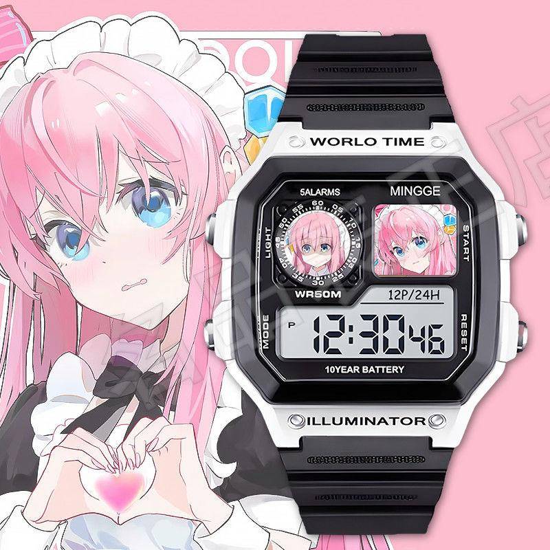 孤独摇滚山田凉虹夏动漫周边手表同款防水二次元学生款电子表送人