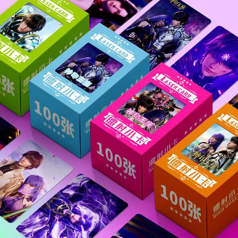 神印王座卡片镭射100张图片不重复周边3寸双面圆角同款照片LOMO卡